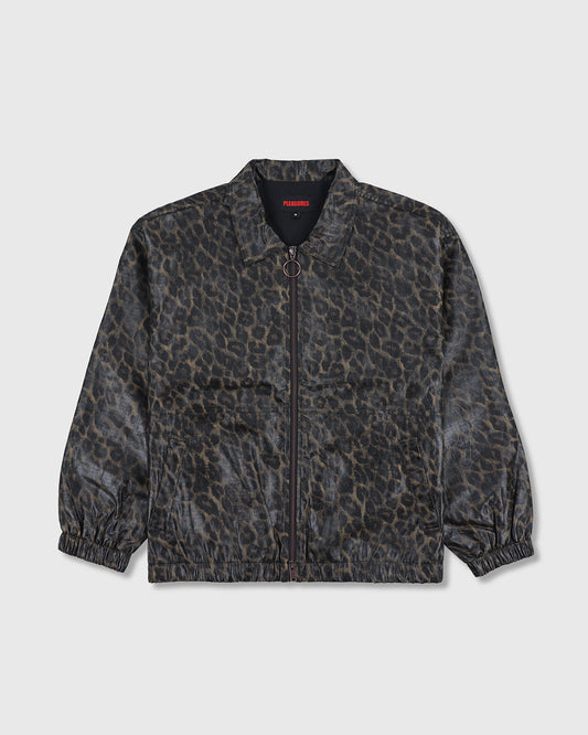 LEOPARD WAXED JACKET