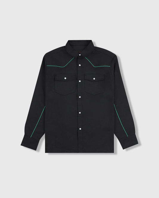 NYLON WESTERN BUTTON UP