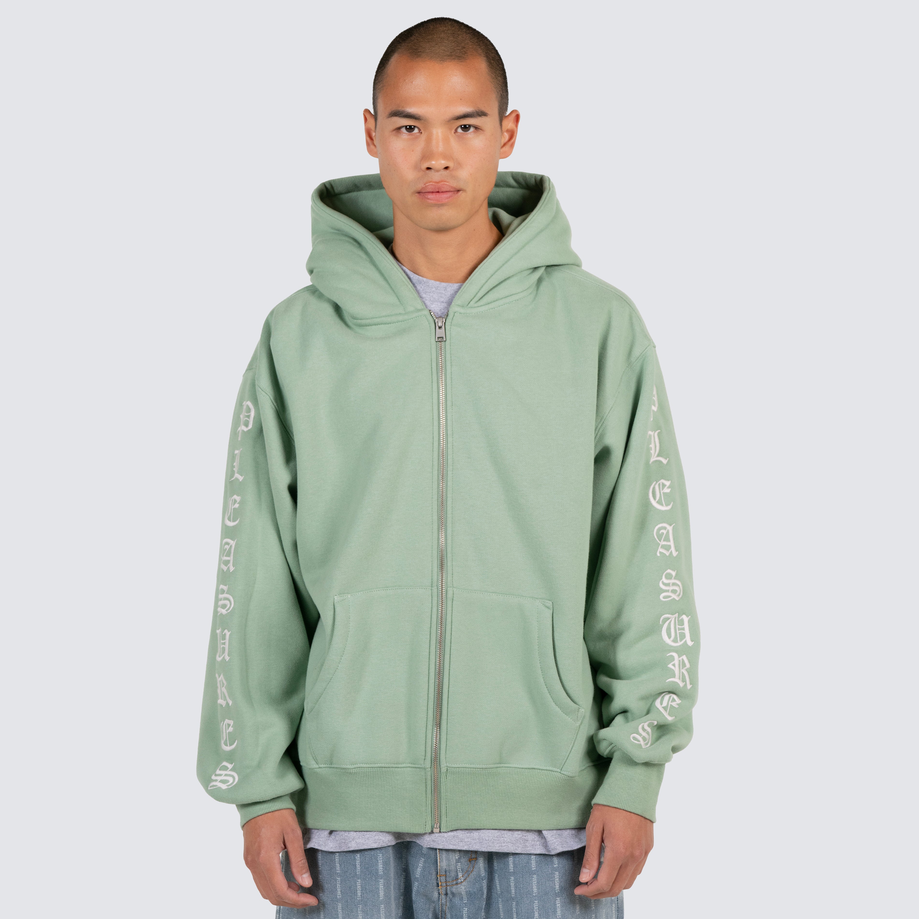 Pleasures discount hoodie green