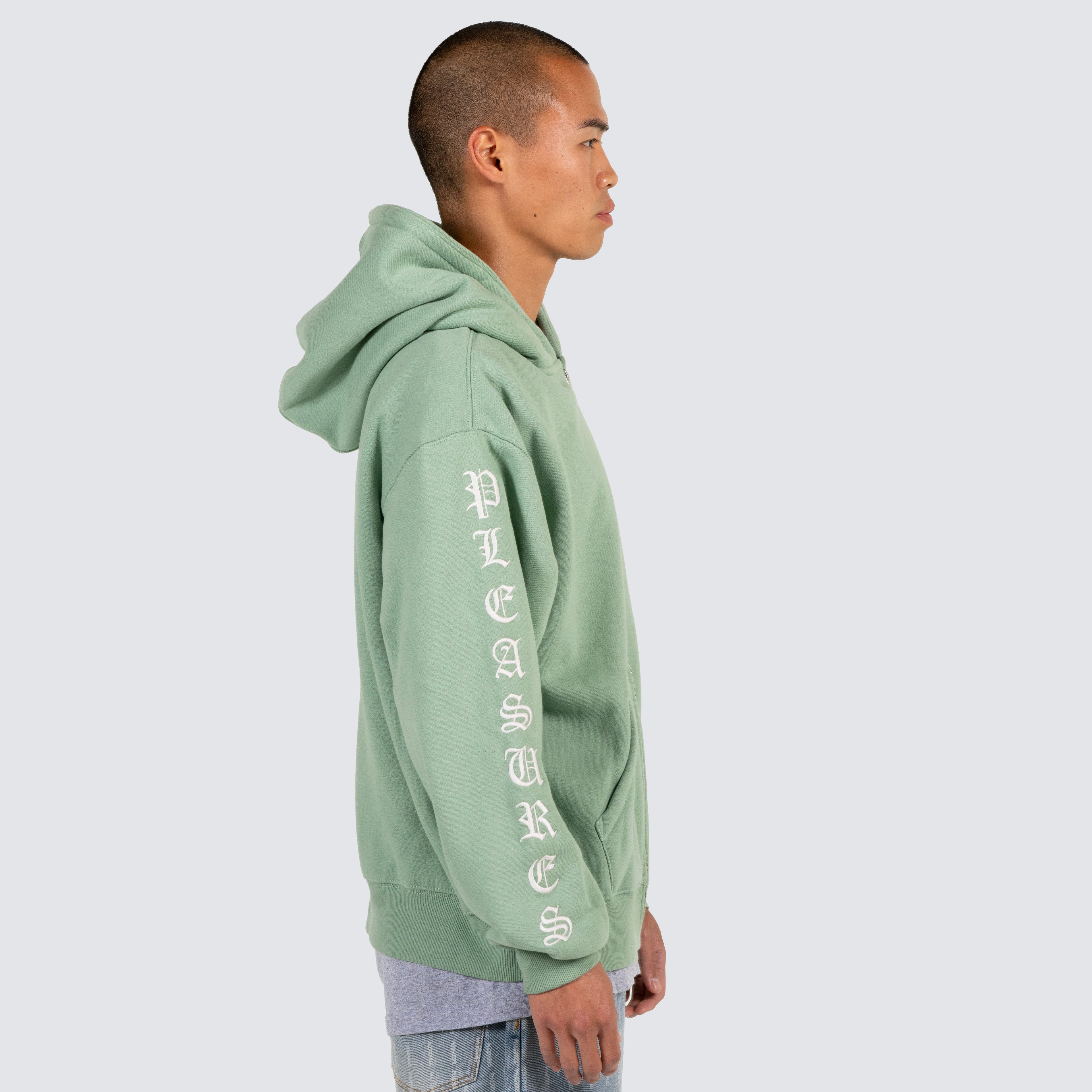 OE ZIP UP HOODIE PLEASURES