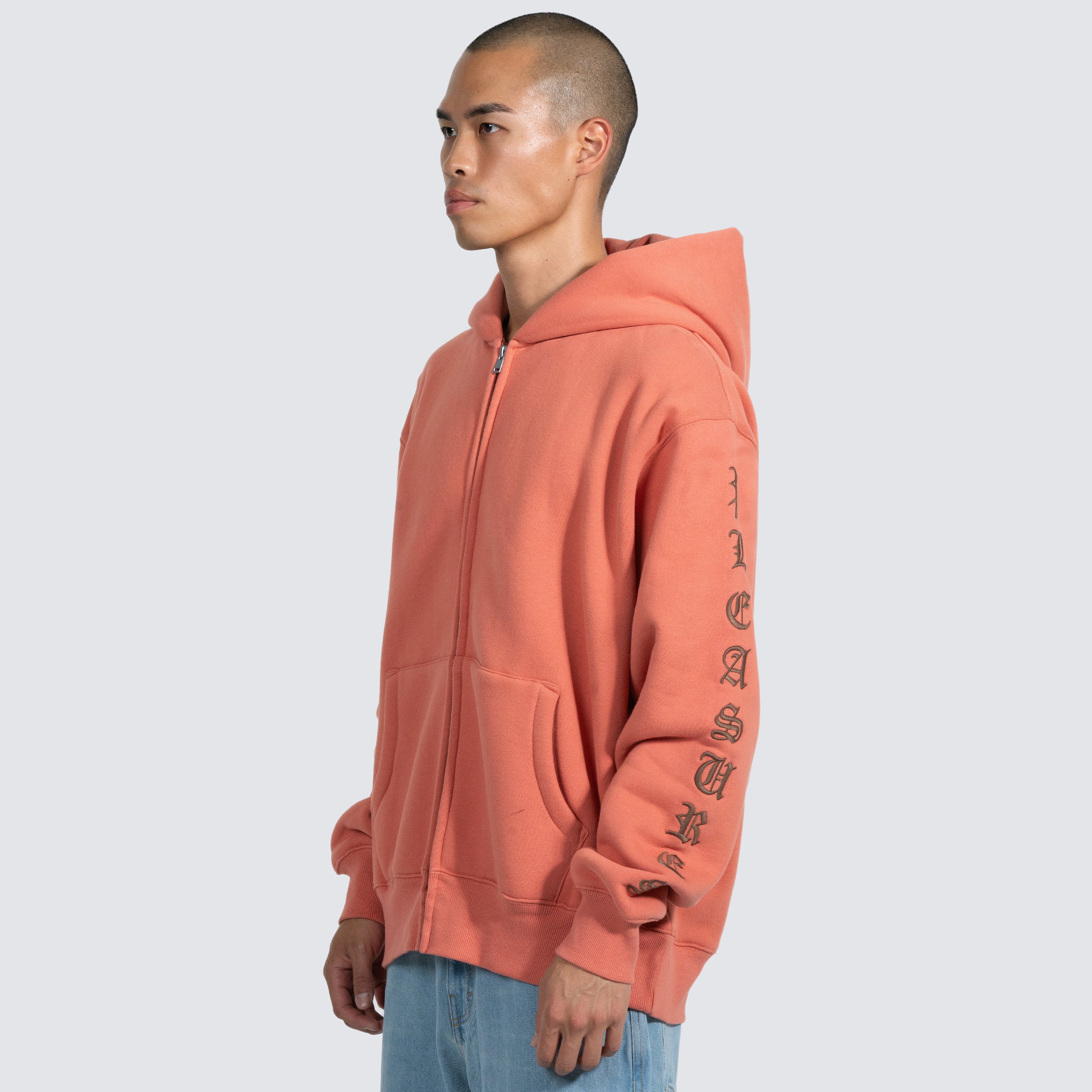 【U LAN】Warning Dirty Painting Set-up Hoodie Zip-Up Unisex Street Wear Zippered Hoodie With Pockets | JP Acrylic