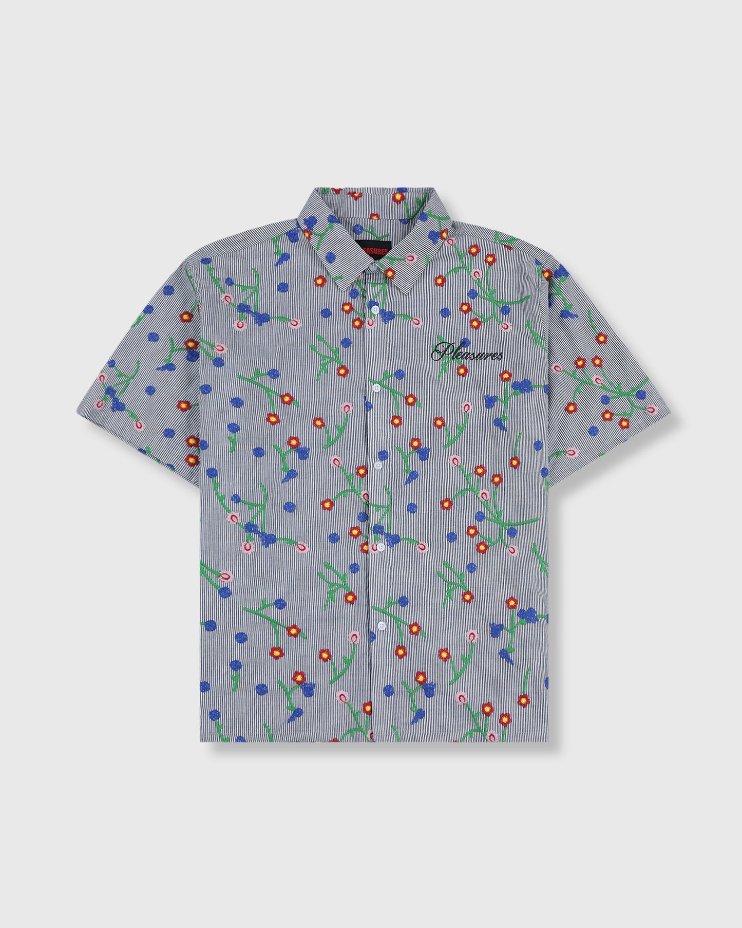 PILE STRIPE BUTTON UP