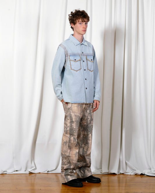 FORTRESS DENIM BUTTON UP