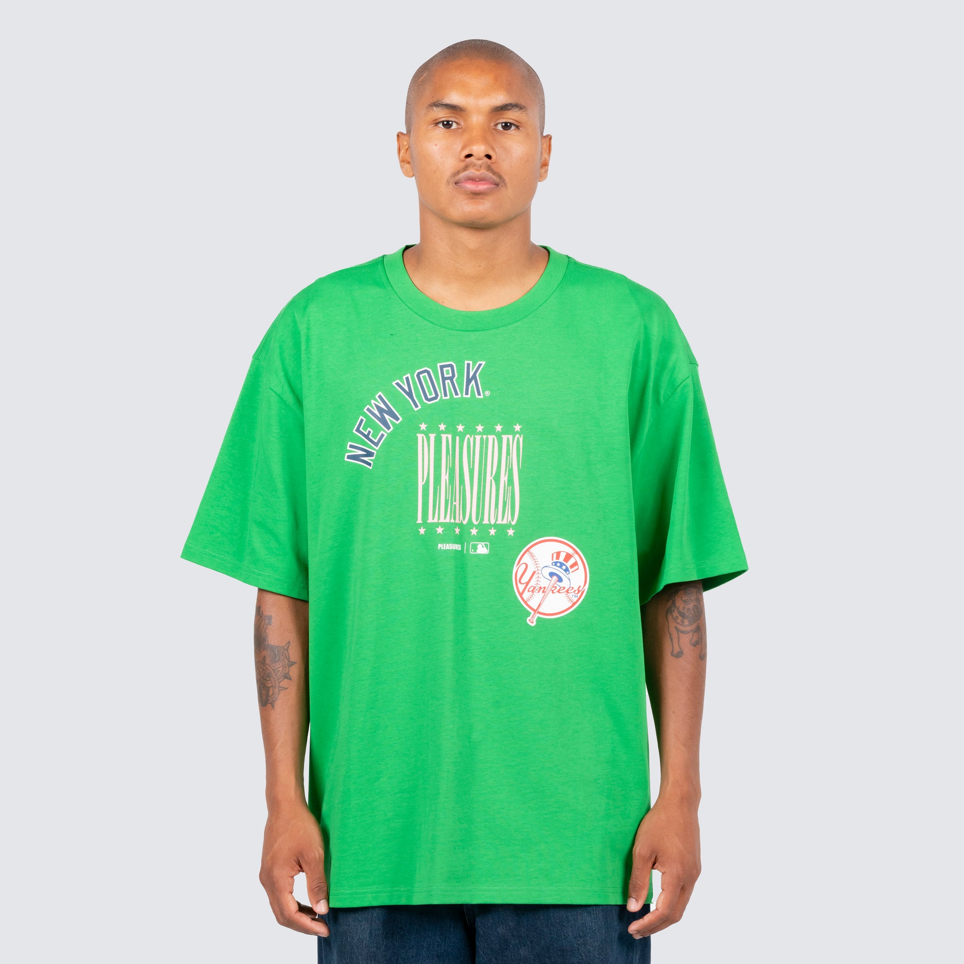 New York Yankees PLEASURES Ballpark T-Shirt - Green