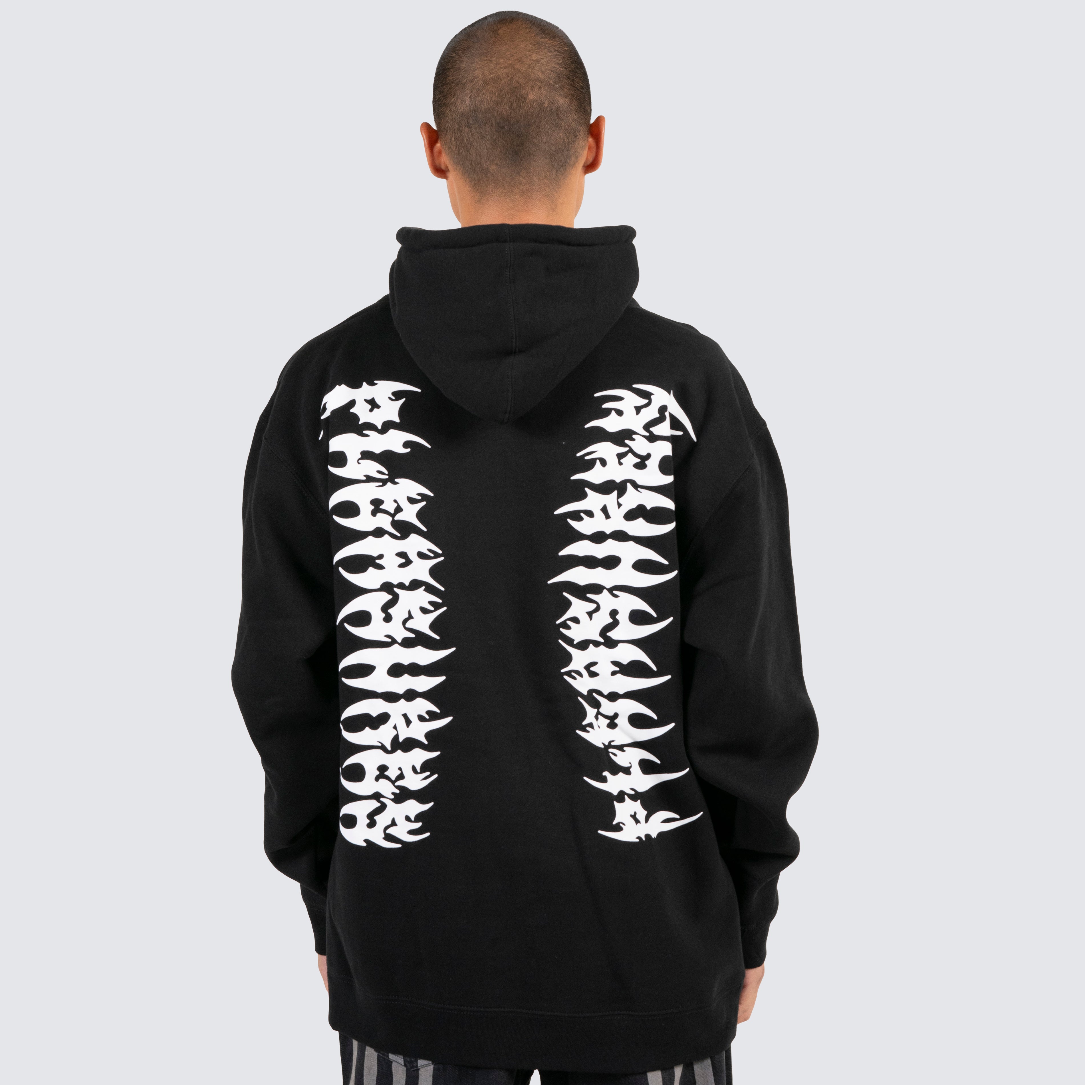 White clearance ripped hoodie