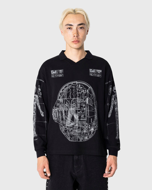 SCHEMATIC LONG SLEEVE POLO