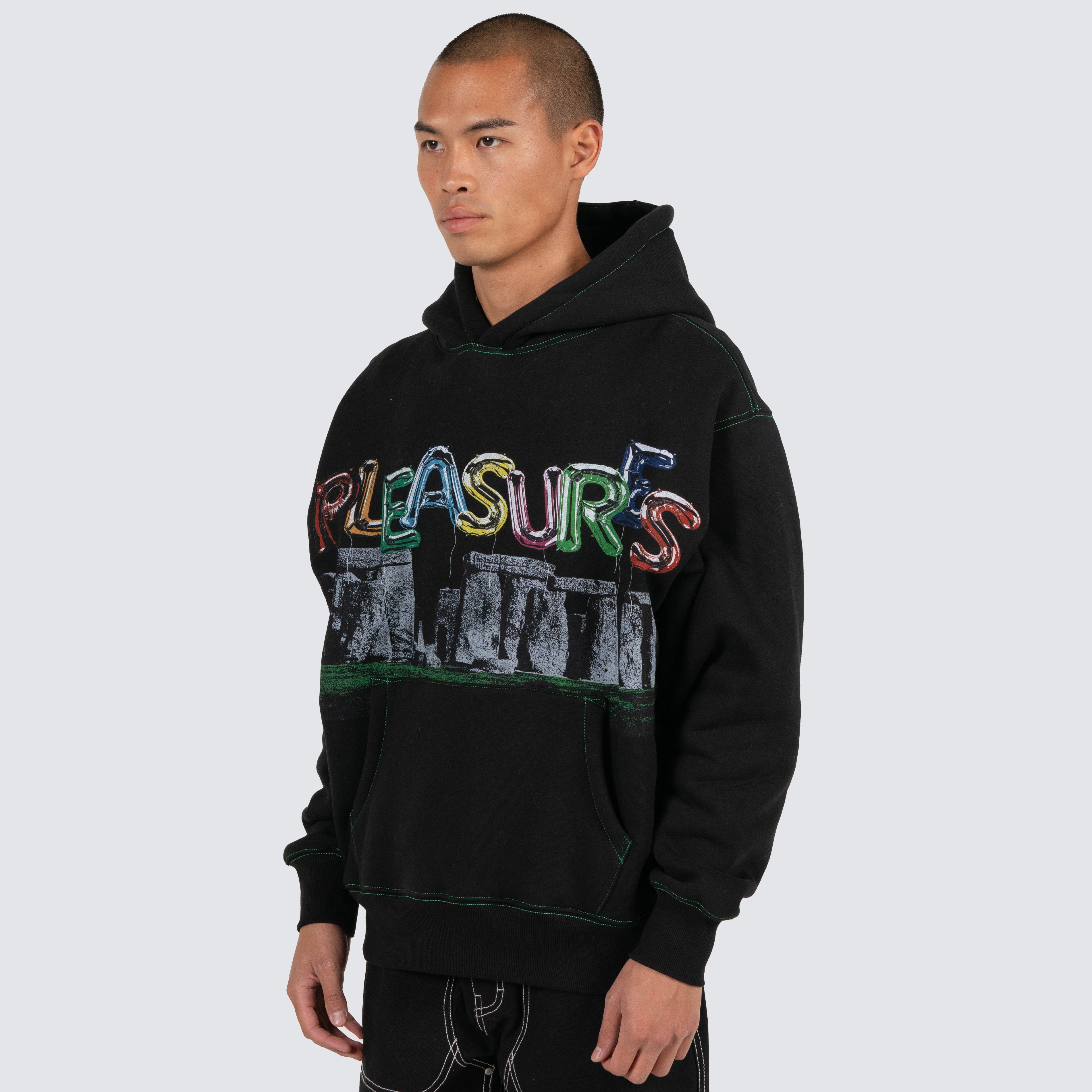 Pleasures black hot sale hoodie