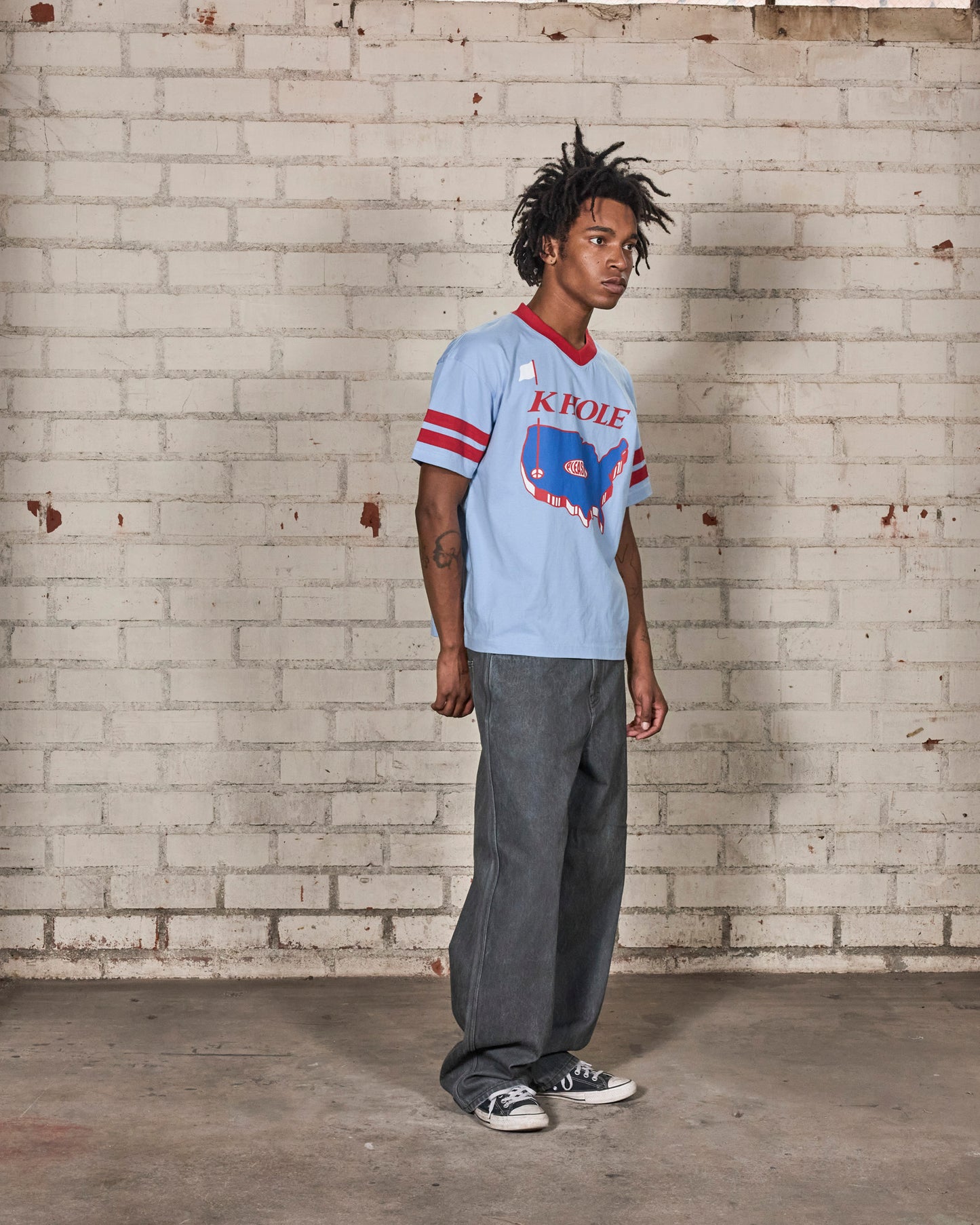 HOLE V-NECK JERSEY