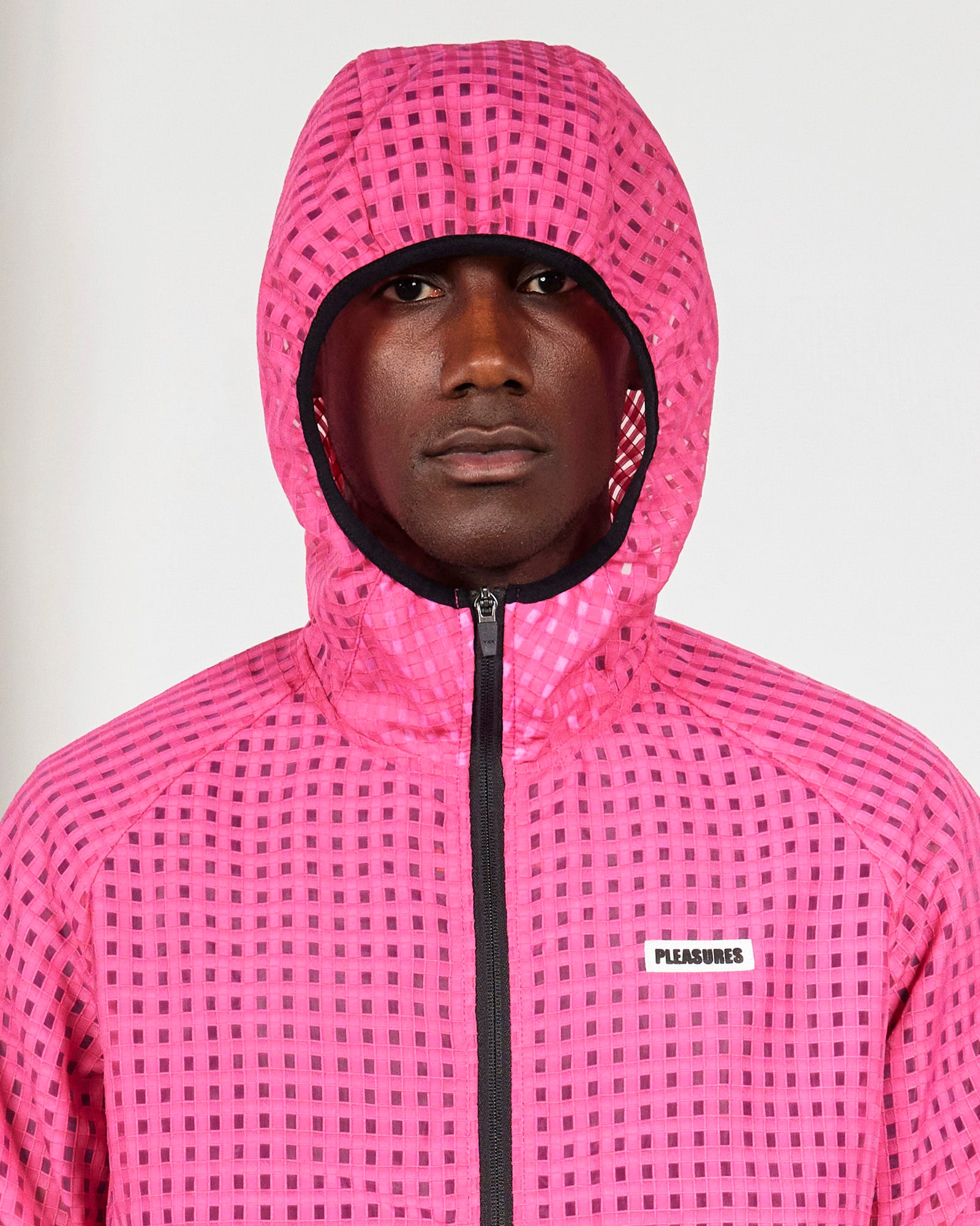 SYSTEM PLAID HOODED JACKET – PLEASURES
