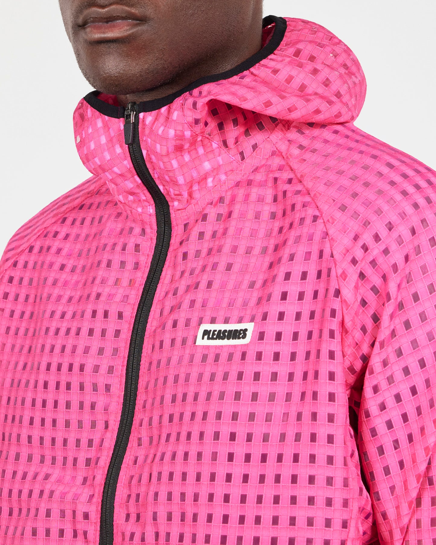 SYSTEM PLAID HOODED JACKET