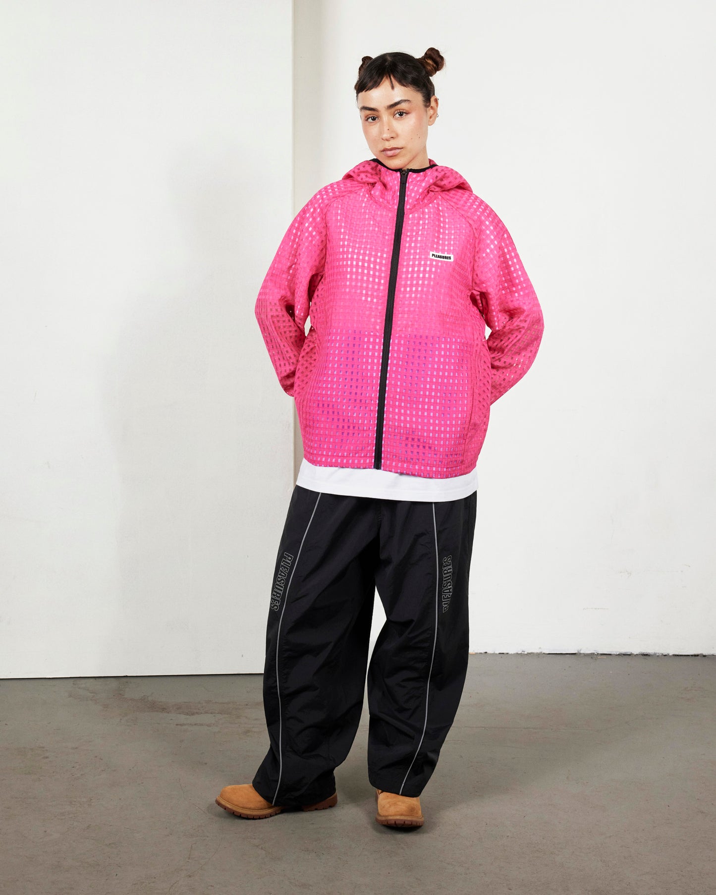 SYSTEM PLAID HOODED JACKET