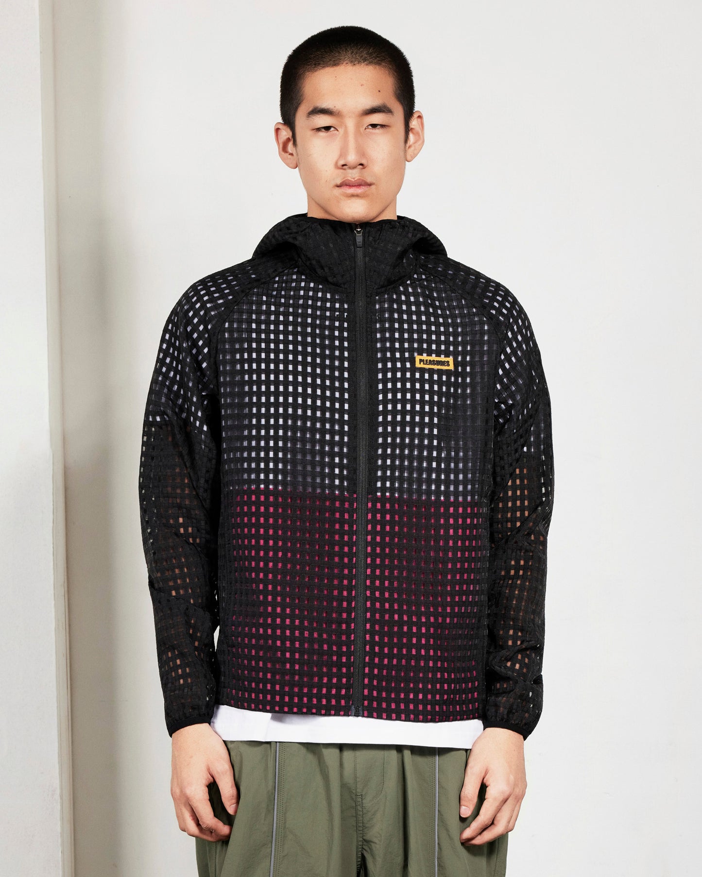 SYSTEM PLAID HOODED JACKET
