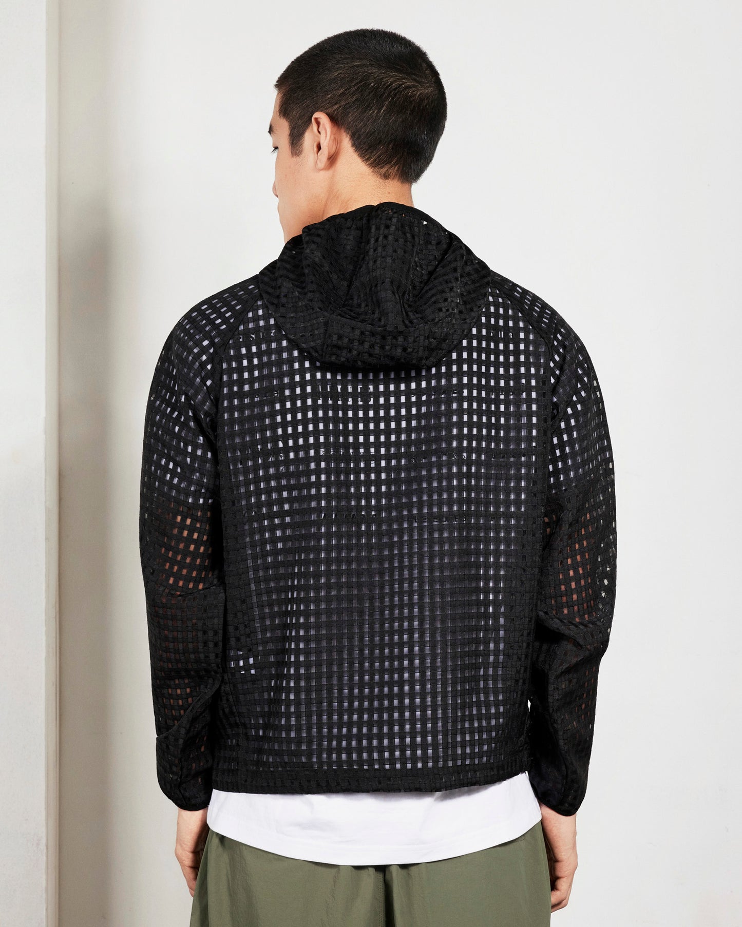 SYSTEM PLAID HOODED JACKET