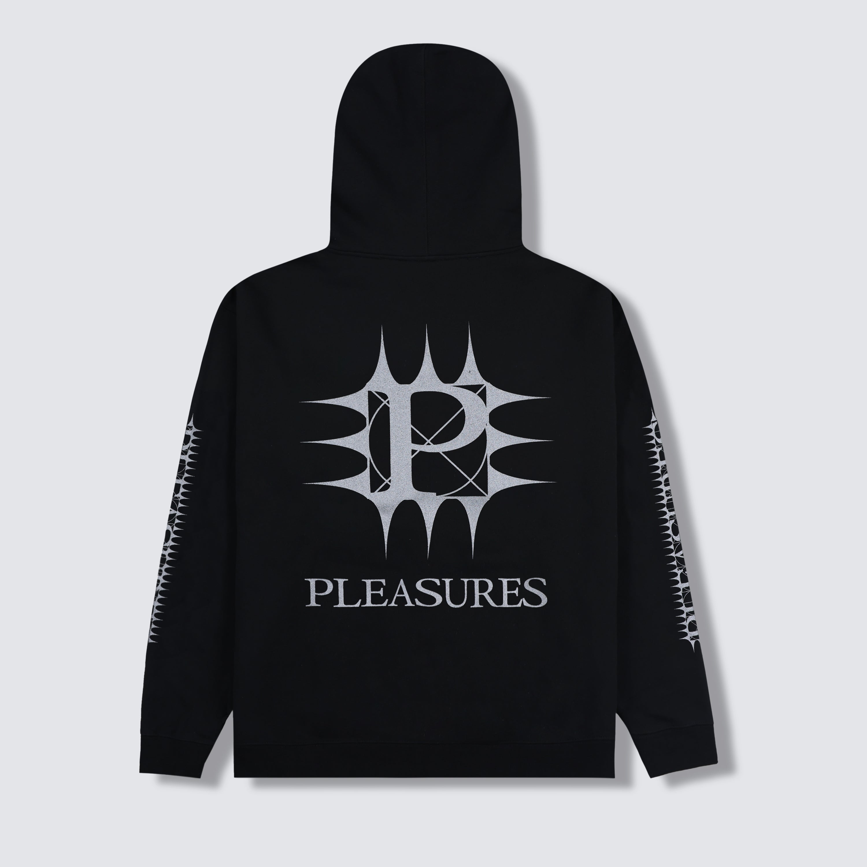 Pleasures black metal hoodie sale