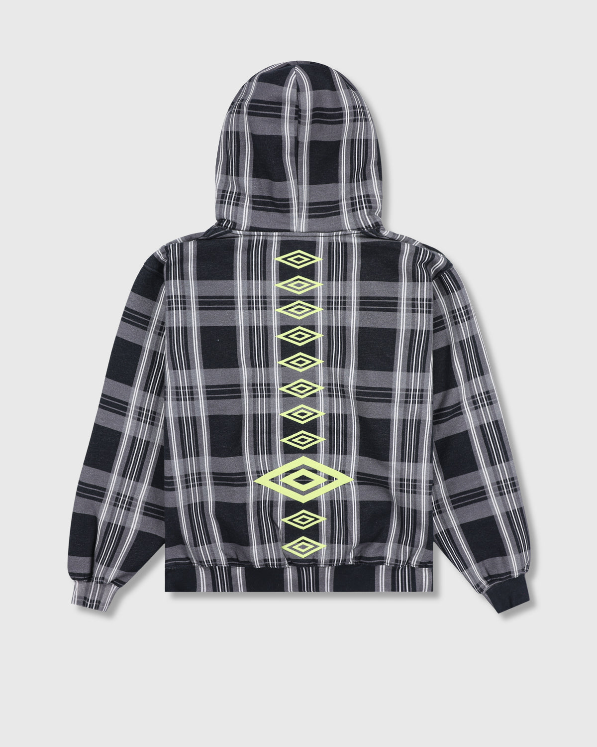 SPINE PLAID HOODIE