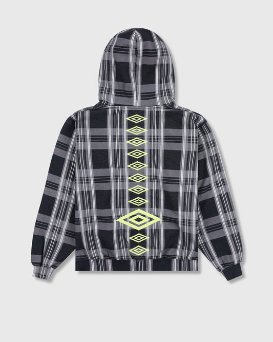 SPINE PLAID HOODIE