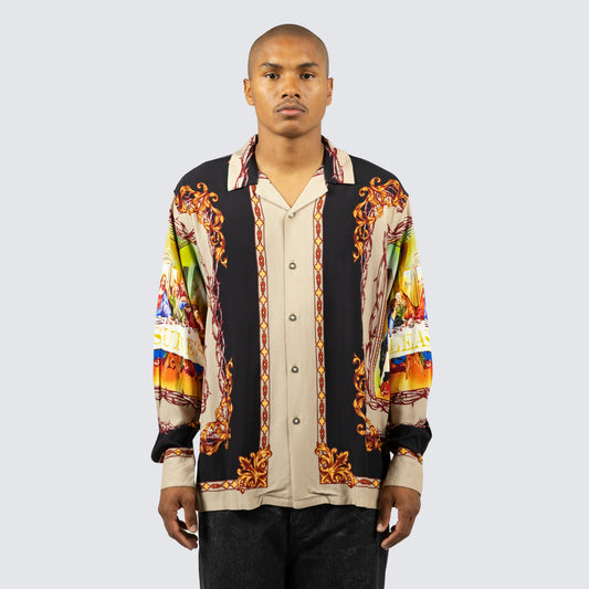 Official Pleasures Clothing Store Shop Fireball Button Down