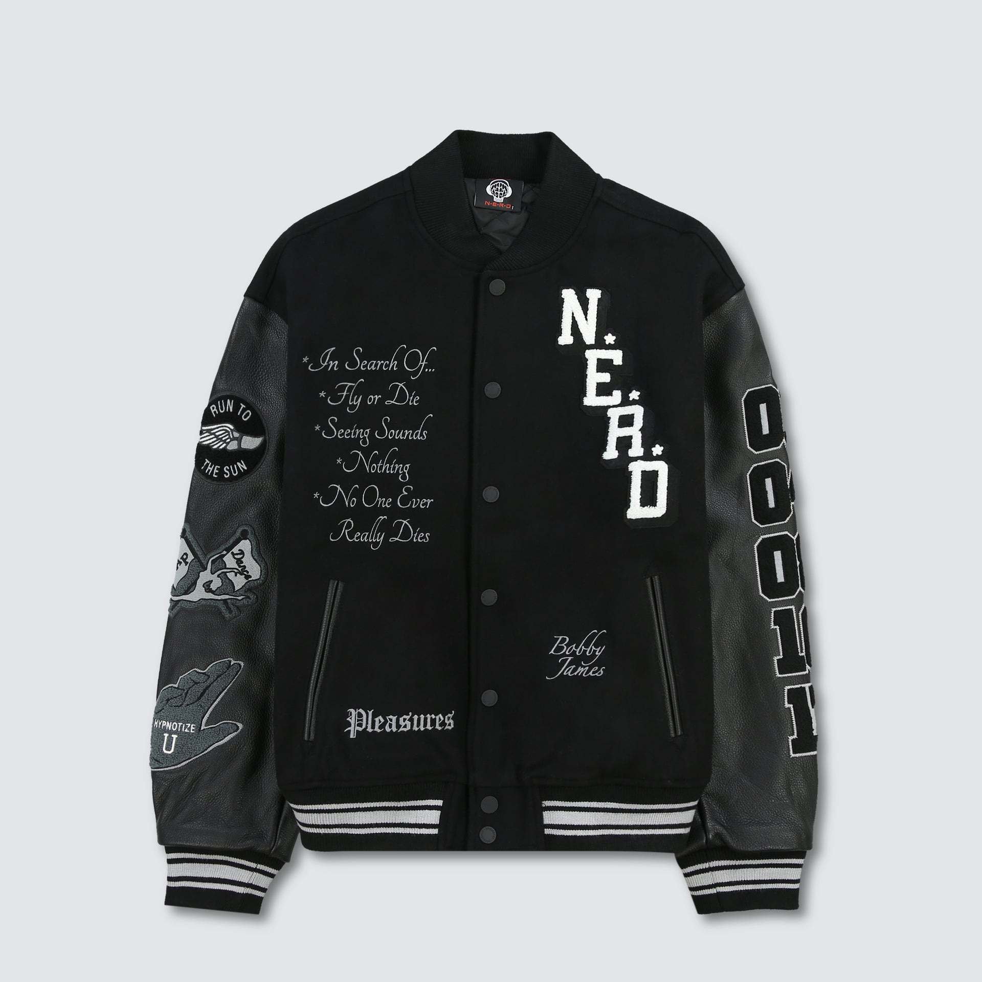 NERD VARSITY JACKET – PLEASURES