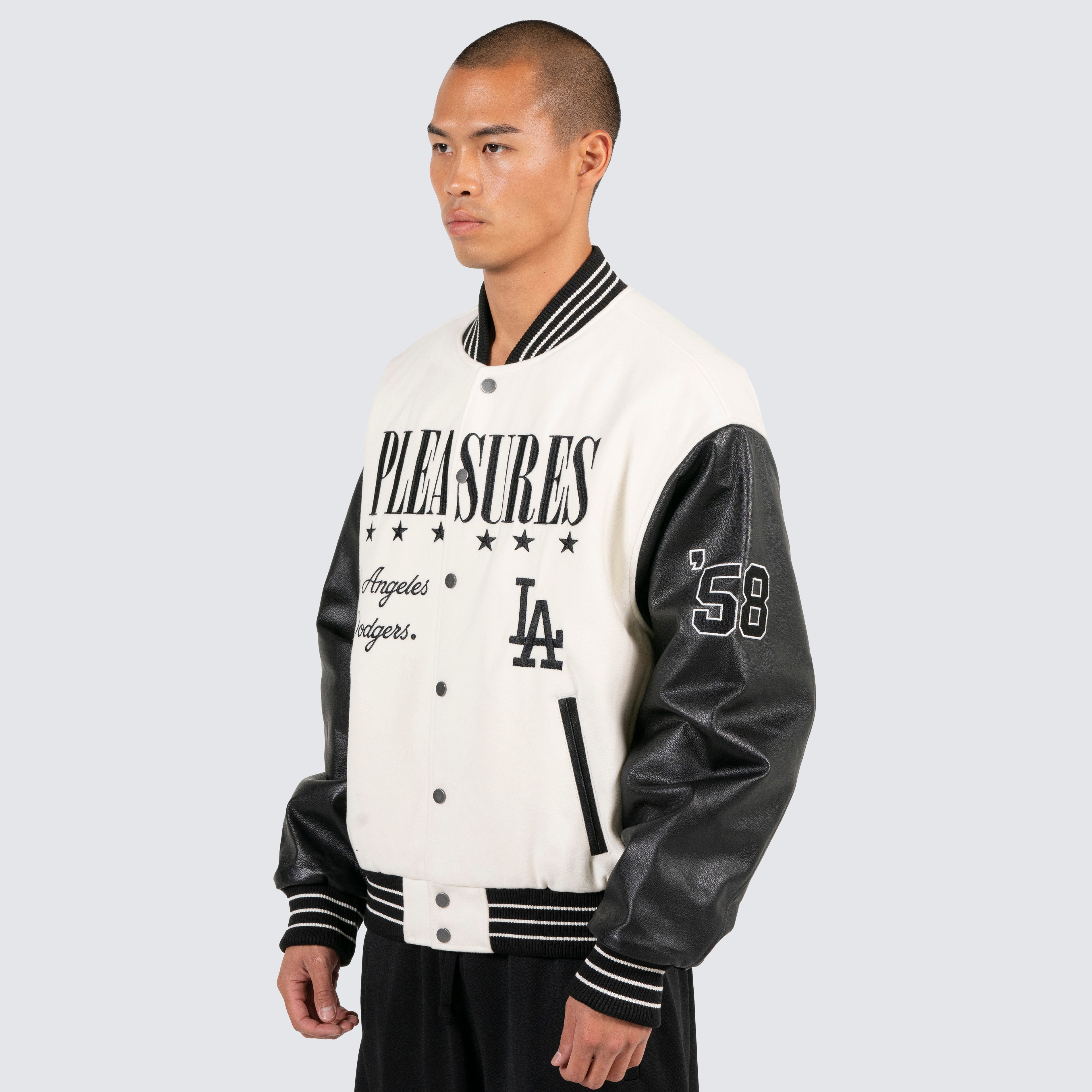 Leather jersey outlet jacket