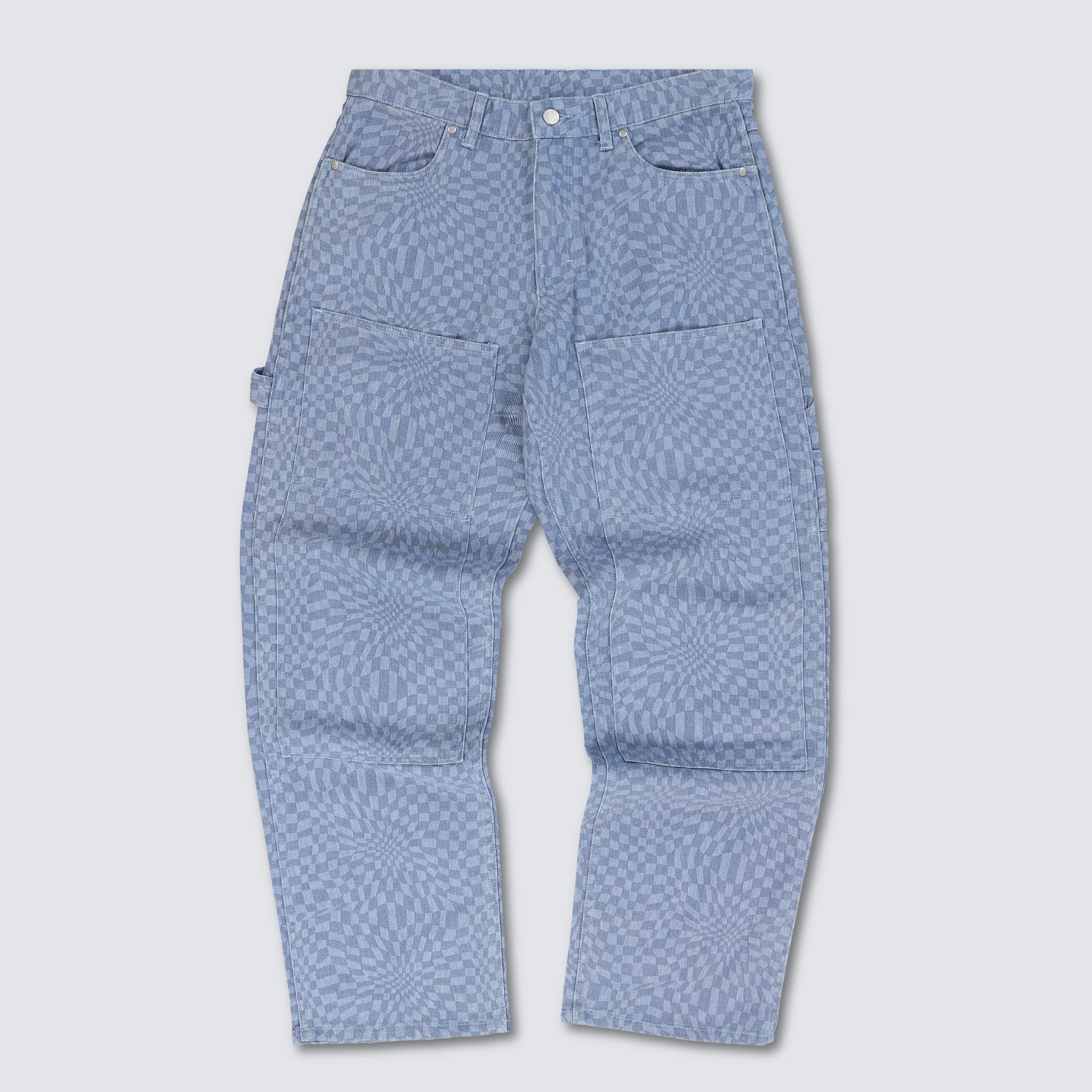 WASHY DOUBLE KNEE WORK PANTS BLUE