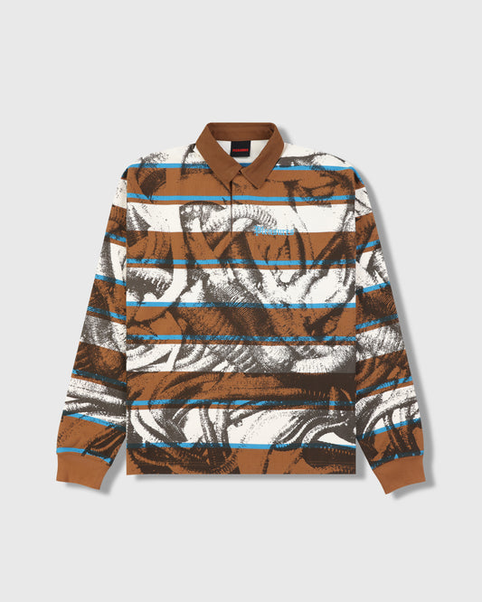 WORMS RUGBY LONG SLEEVE POLO