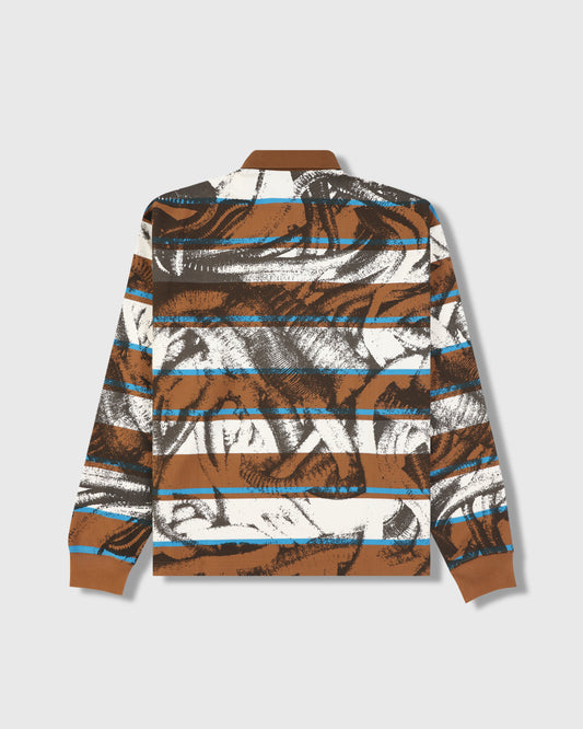 WORMS RUGBY LONG SLEEVE POLO