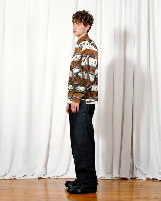 WORMS RUGBY LONG SLEEVE POLO