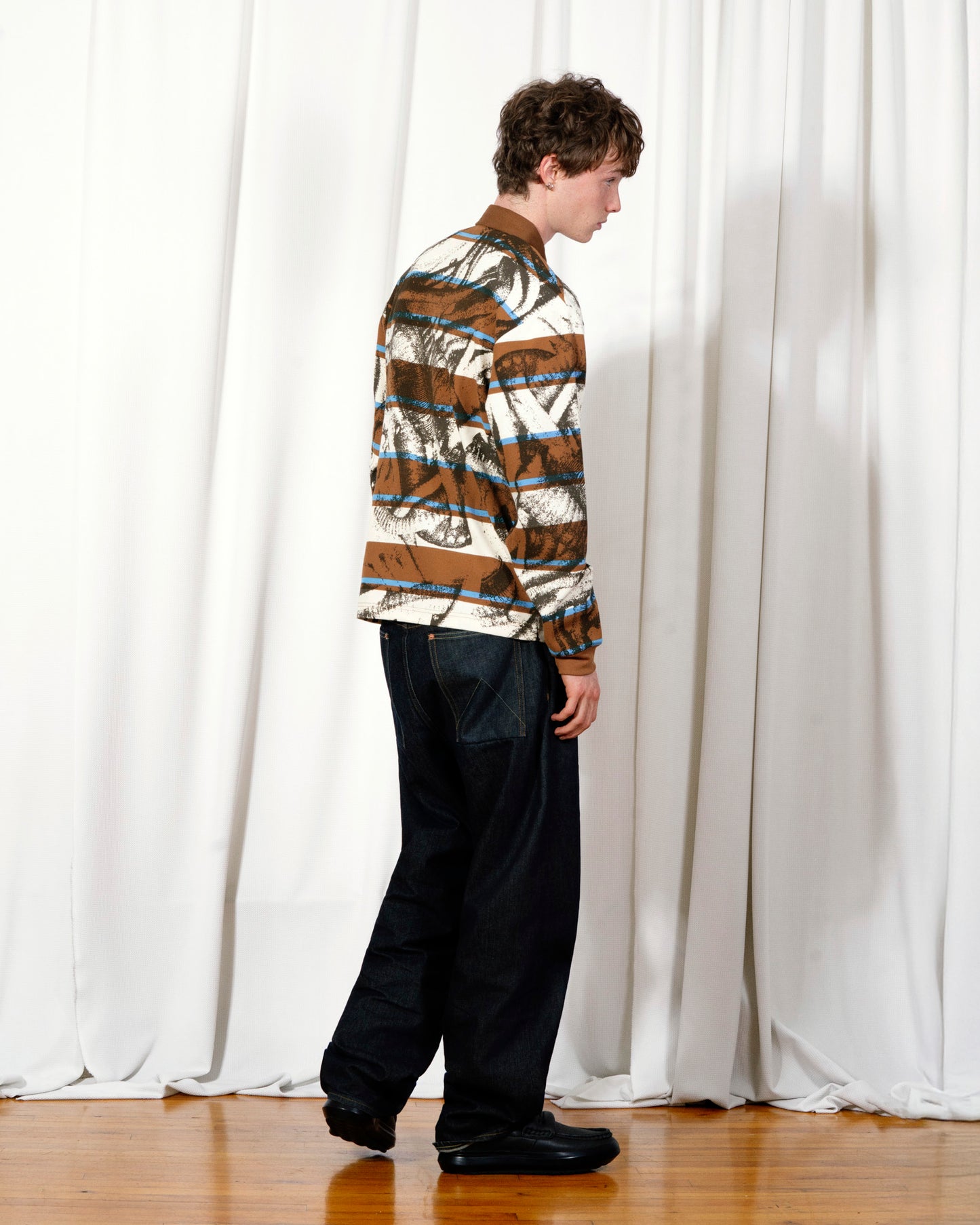 WORMS RUGBY LONG SLEEVE POLO