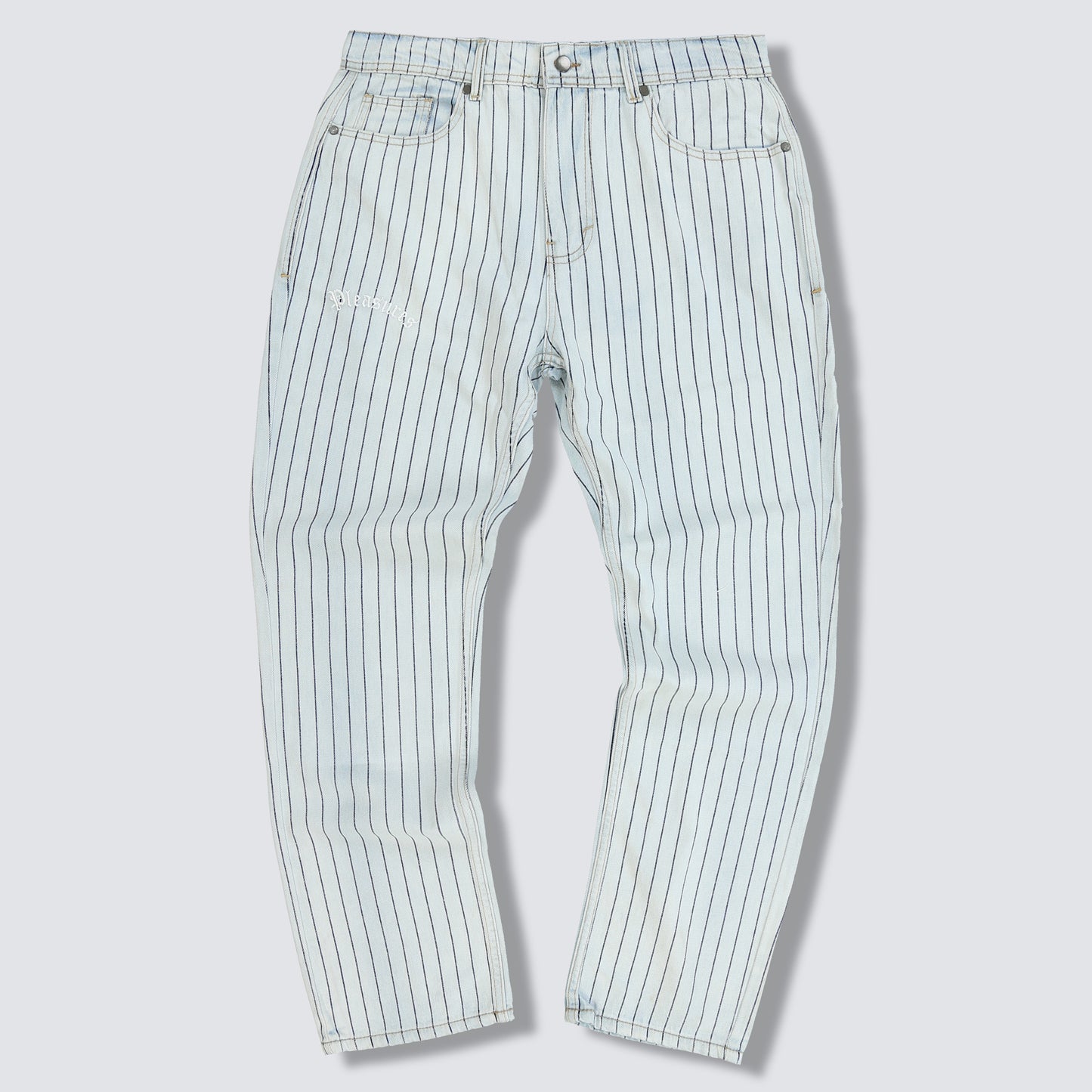 WASHED STRIPED DENIM PANTS - DODGERS