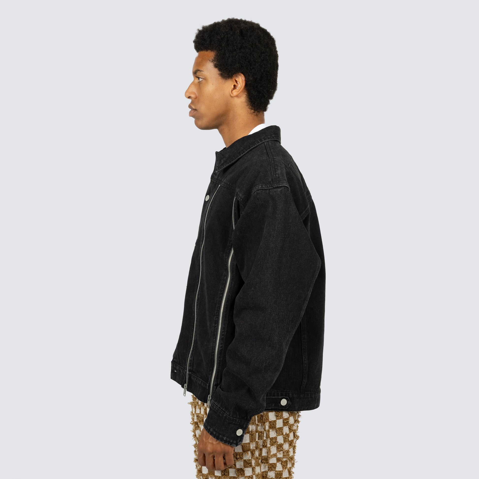 Denim Trucker Jacket | Pitch Black