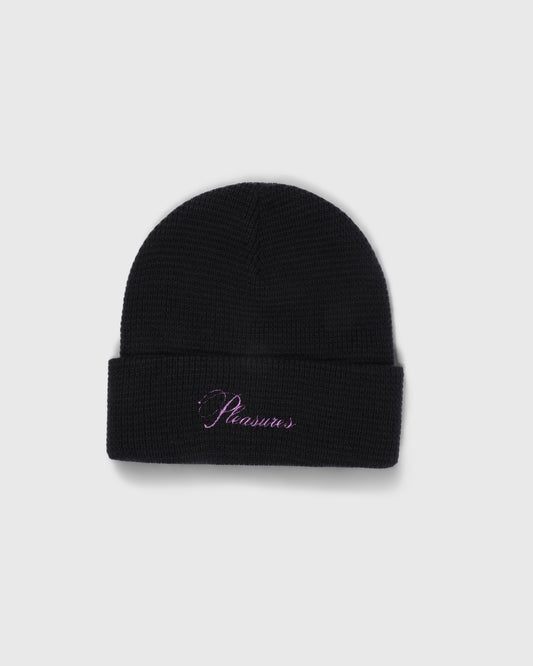 SCRIPT WAFFLE KNIT BEANIE