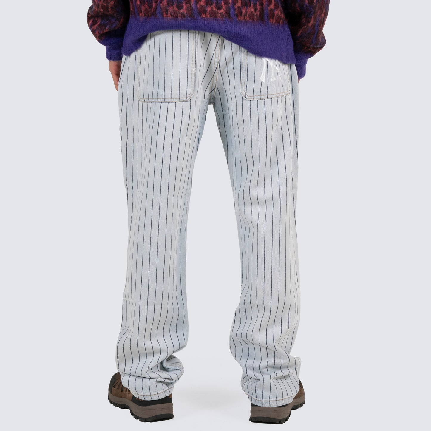 WASHED STRIPED DENIM PANTS - YANKEES