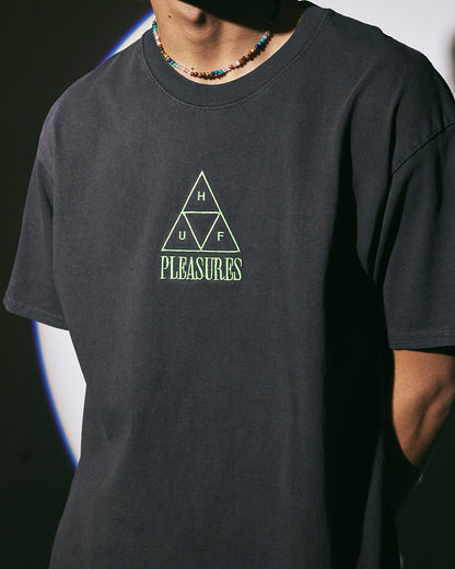 HUF X PLEASURES DYED T-SHIRT