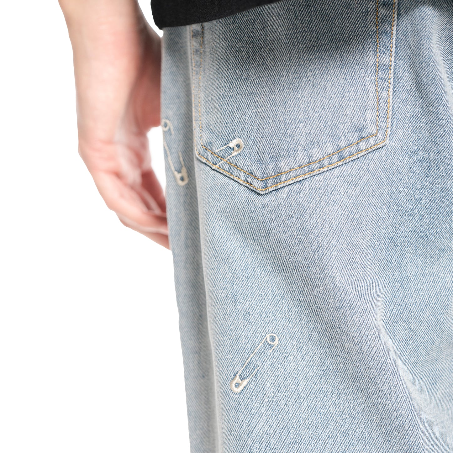 SAFETY PIN 5 POCKET DENIM