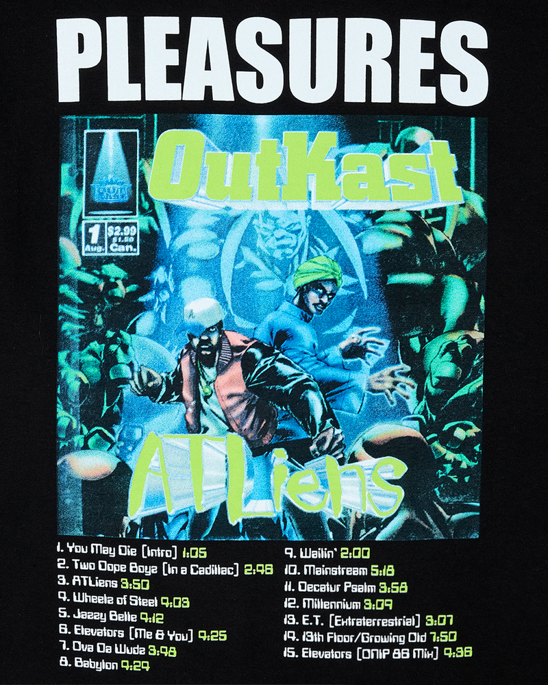PLEASURES アウトキャスト ATLIENS グラフィック Tシャツ 関税込 ATLIENS T-SHIRT – PLEASURES