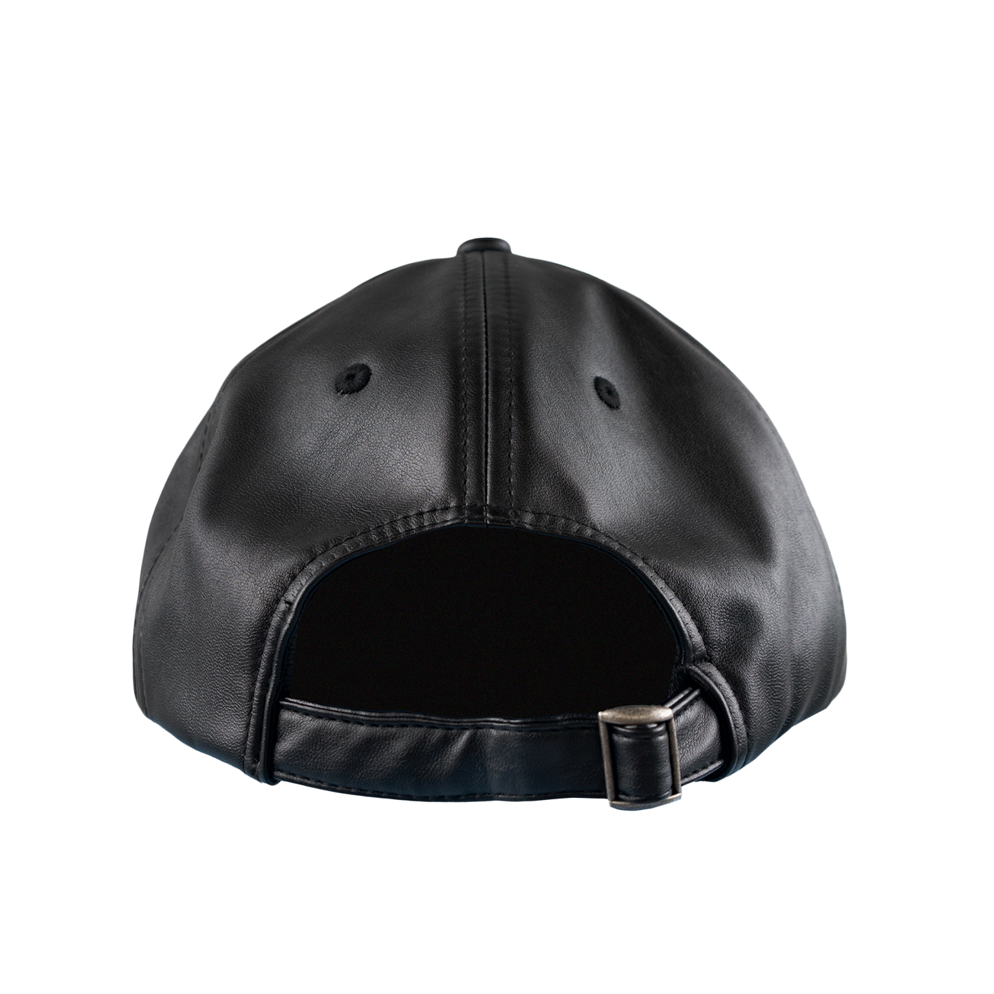 DEBOSSED VEGAN LEATHER 5 PANEL HAT